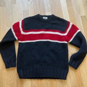 J. Crew Wool Hand Knit Oversized Black Sweater - Size XS *Great Condition*